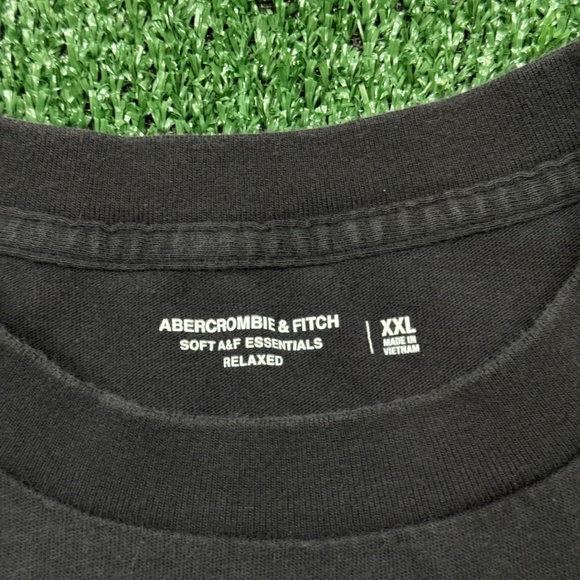 Abercrombie Fitch T Shirt Men's Size 2XL Black Short Sleeve Crew Neck Relaxed - Picture 3 of 6